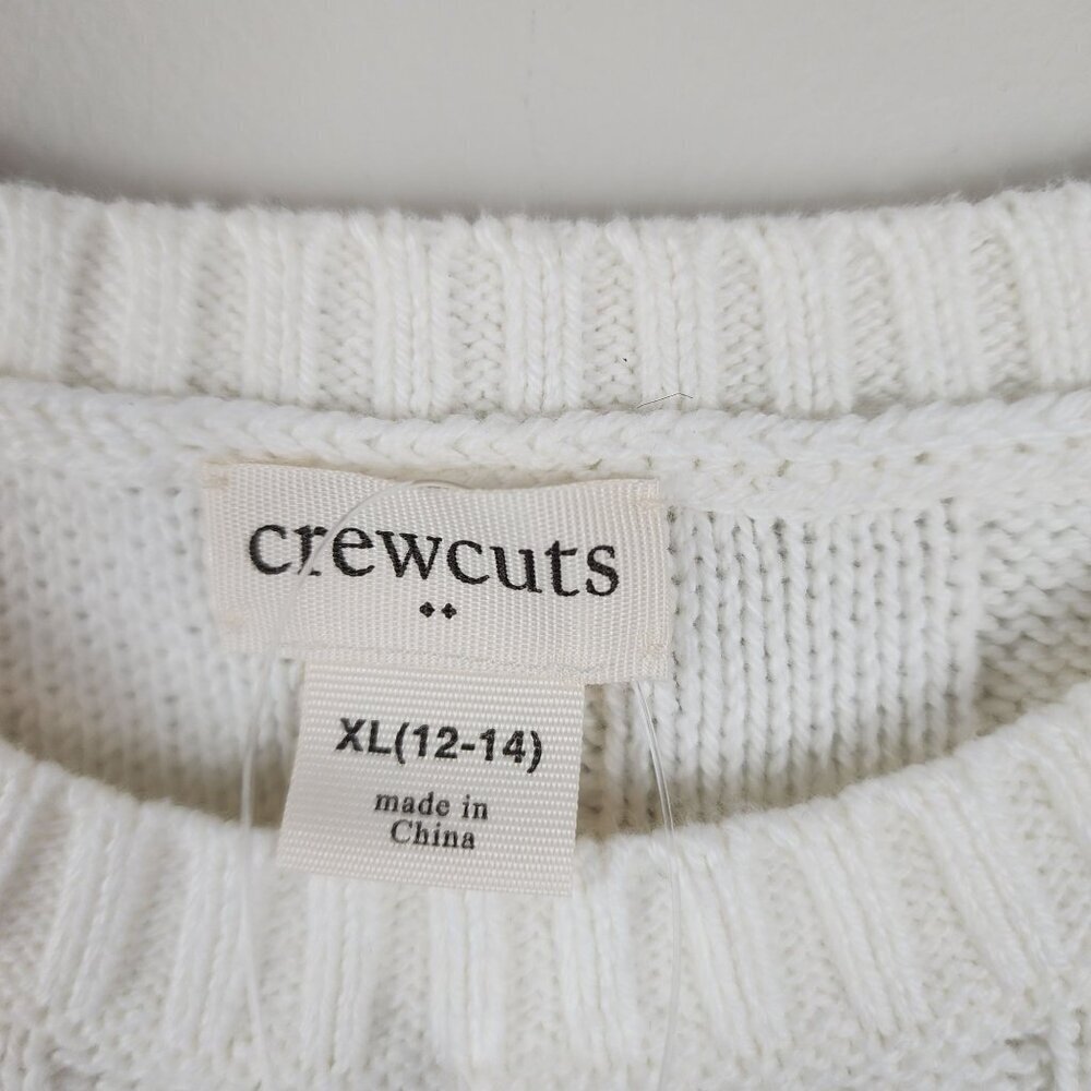 New Crewcuts Factory girls 12-14 knit sweater Blue White stripes coastal - Picture 2 of 10